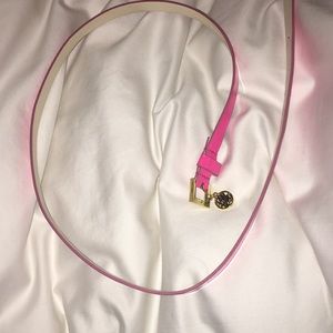 Bright pink Lilly Pulitzer skinny belt - 33” long